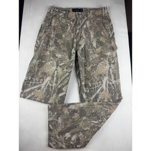 Abercrombie & Fitch Carpenter Pants 32x34 Camo Baggy Fit Utility Leaf Print